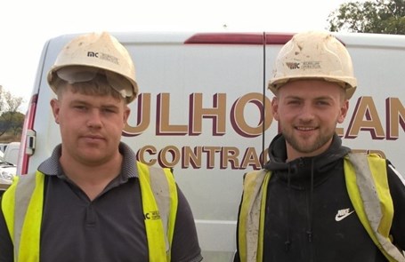 Robbie on his employment programme with Mulholland in Edinburgh