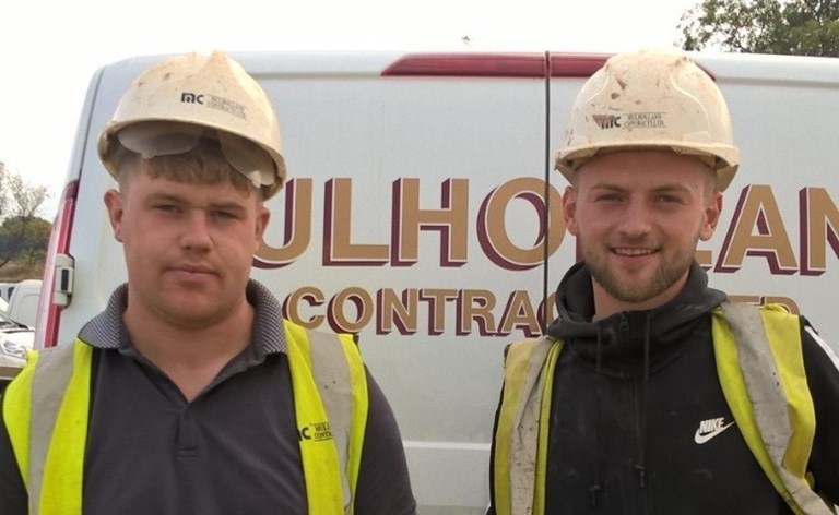 Robbie on his employment programme with Mulholland in Edinburgh